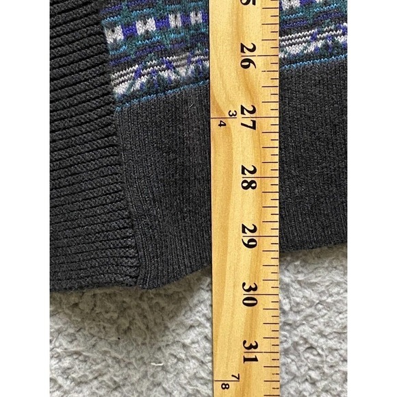 Eddie Bauer Sweater Womens XL Blue Lambswool Blend Button Up Cardigan - Picture 5 of 6